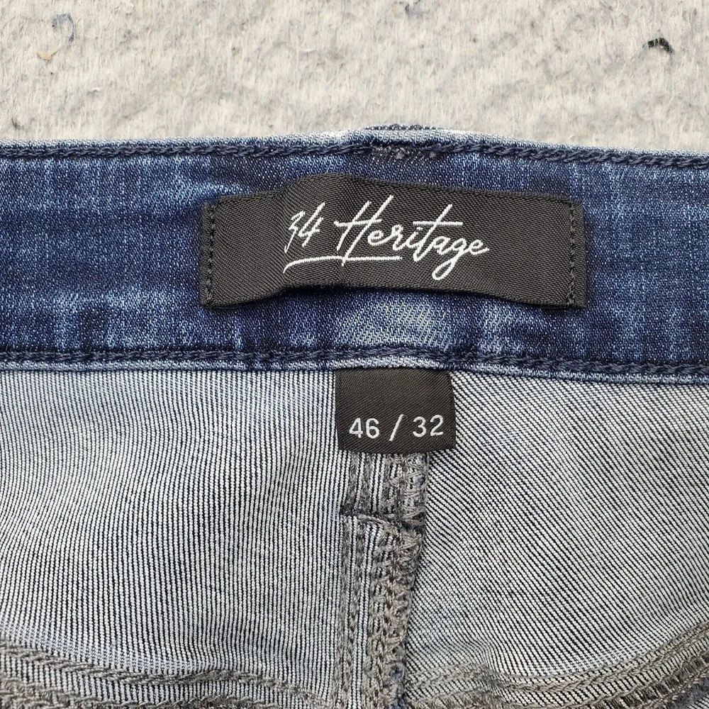 34 Heritage Jeans Men 46/32 Blue Stretch Faded Americana Straight Leg Streetwear